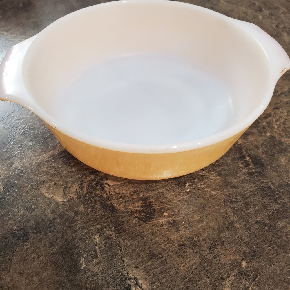 VTG Fire King Peach Lustre Baking Dish 1.5 Qt Baking Dish